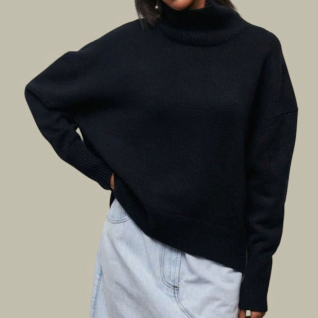 Women's Loose-Fit Roll Neck Jumper