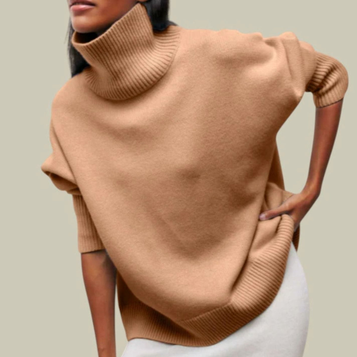 Women's Loose-Fit Roll Neck Jumper