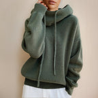 Women's Hooded Wool Roll Neck Jumper