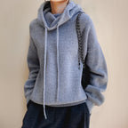 Women's Hooded Wool Roll Neck Jumper