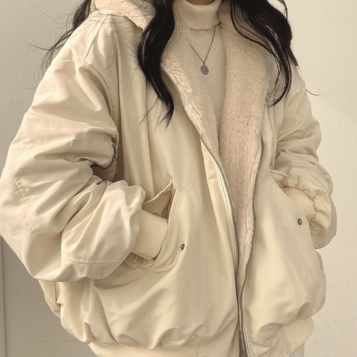Women's Fleece-Lined Zip-Up Jacket