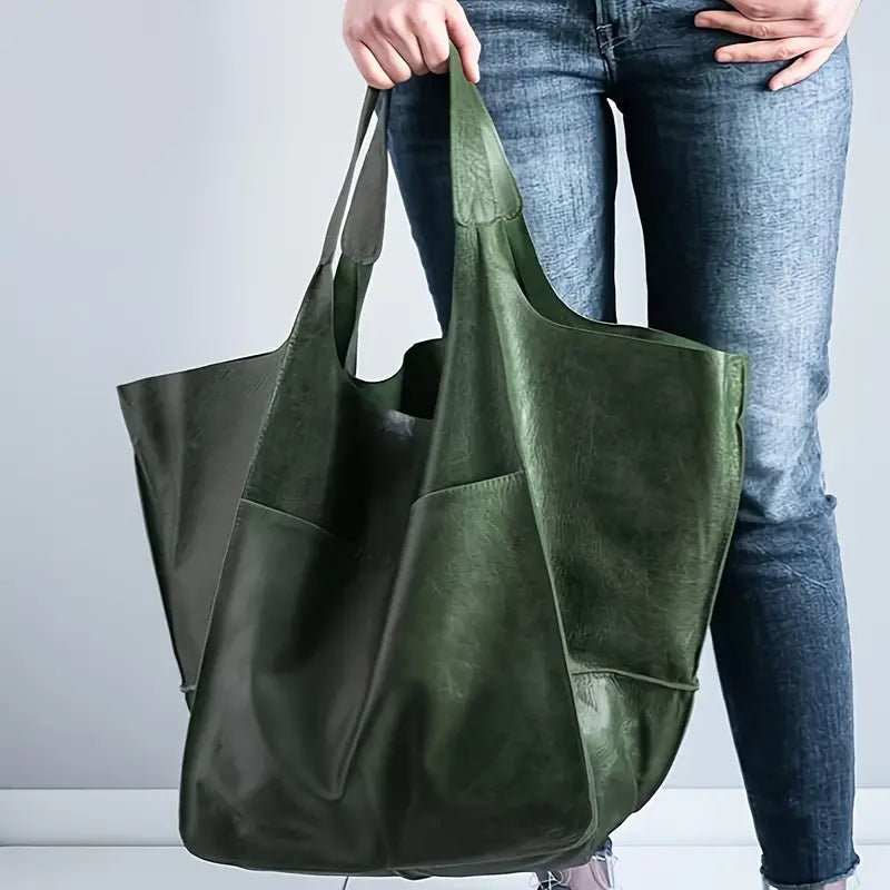 Women's Magnetic-Closure Vegan Leather Tote