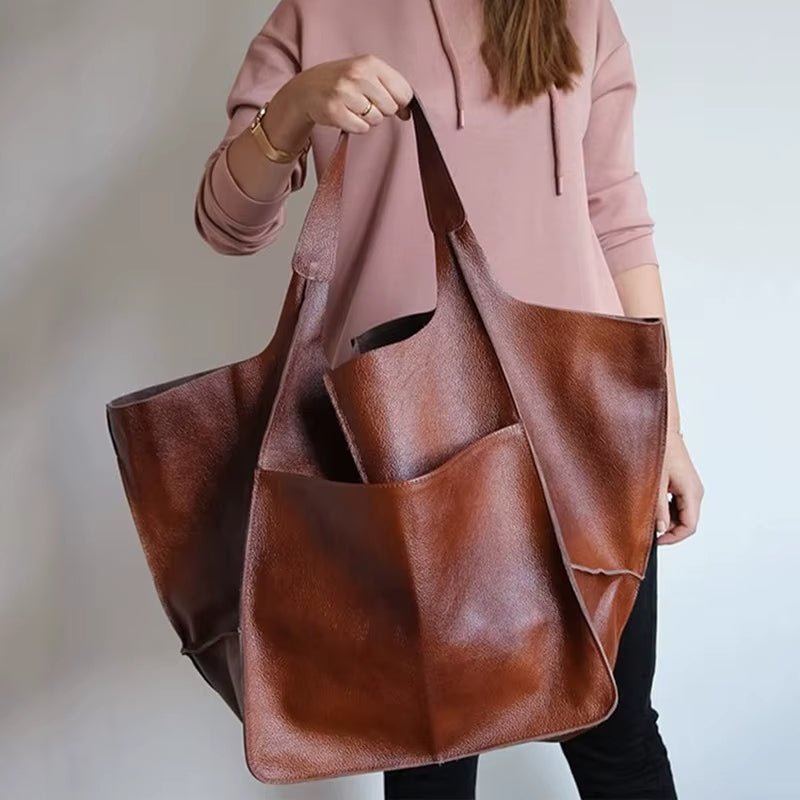 Women's Magnetic-Closure Vegan Leather Tote
