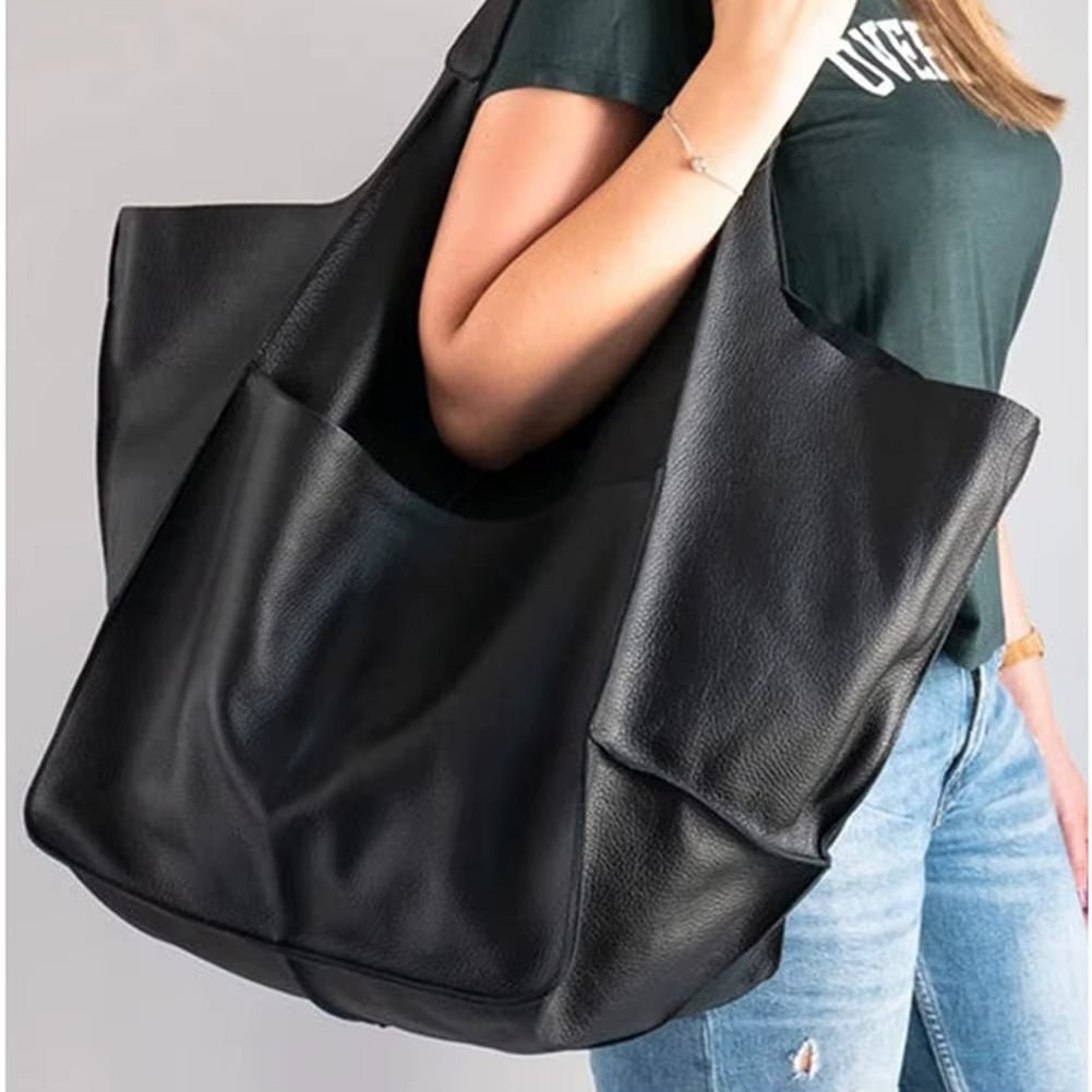 Women's Magnetic-Closure Vegan Leather Tote
