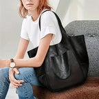 Women's Magnetic-Closure Vegan Leather Tote