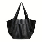 Women's Magnetic-Closure Vegan Leather Tote