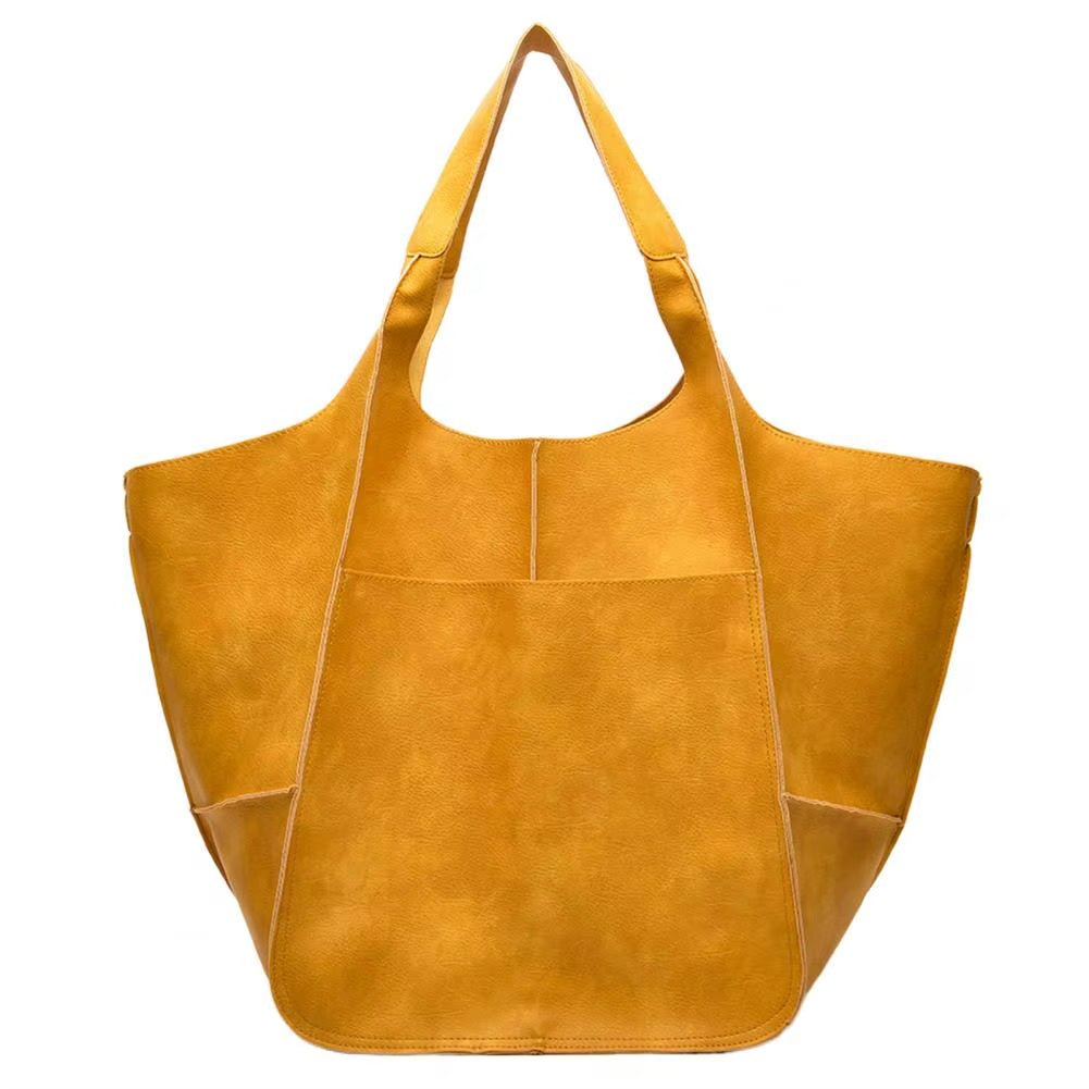 Women's Magnetic-Closure Vegan Leather Tote