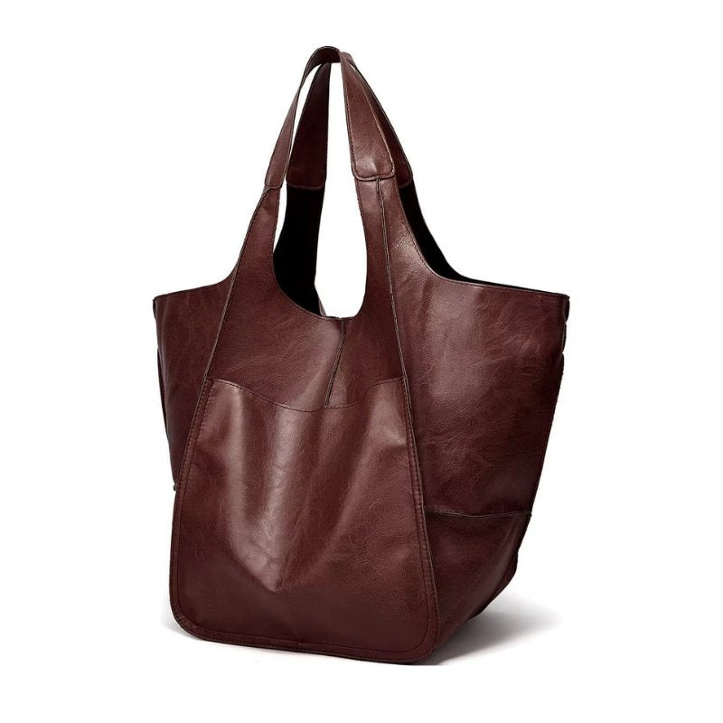 Women's Magnetic-Closure Vegan Leather Tote