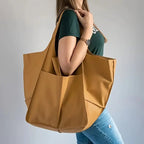 Women's Magnetic-Closure Vegan Leather Tote