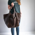 Women's Magnetic-Closure Vegan Leather Tote