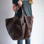 Women's Magnetic-Closure Vegan Leather Tote