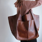 Women's Magnetic-Closure Vegan Leather Tote