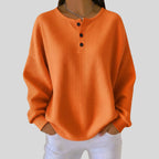 Women's Henley Waffle-Knit Jumper