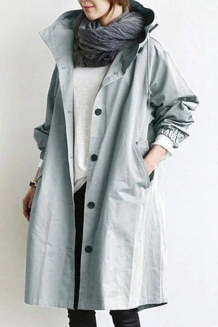 Women's Water-Resistant Oversized Trench Coat