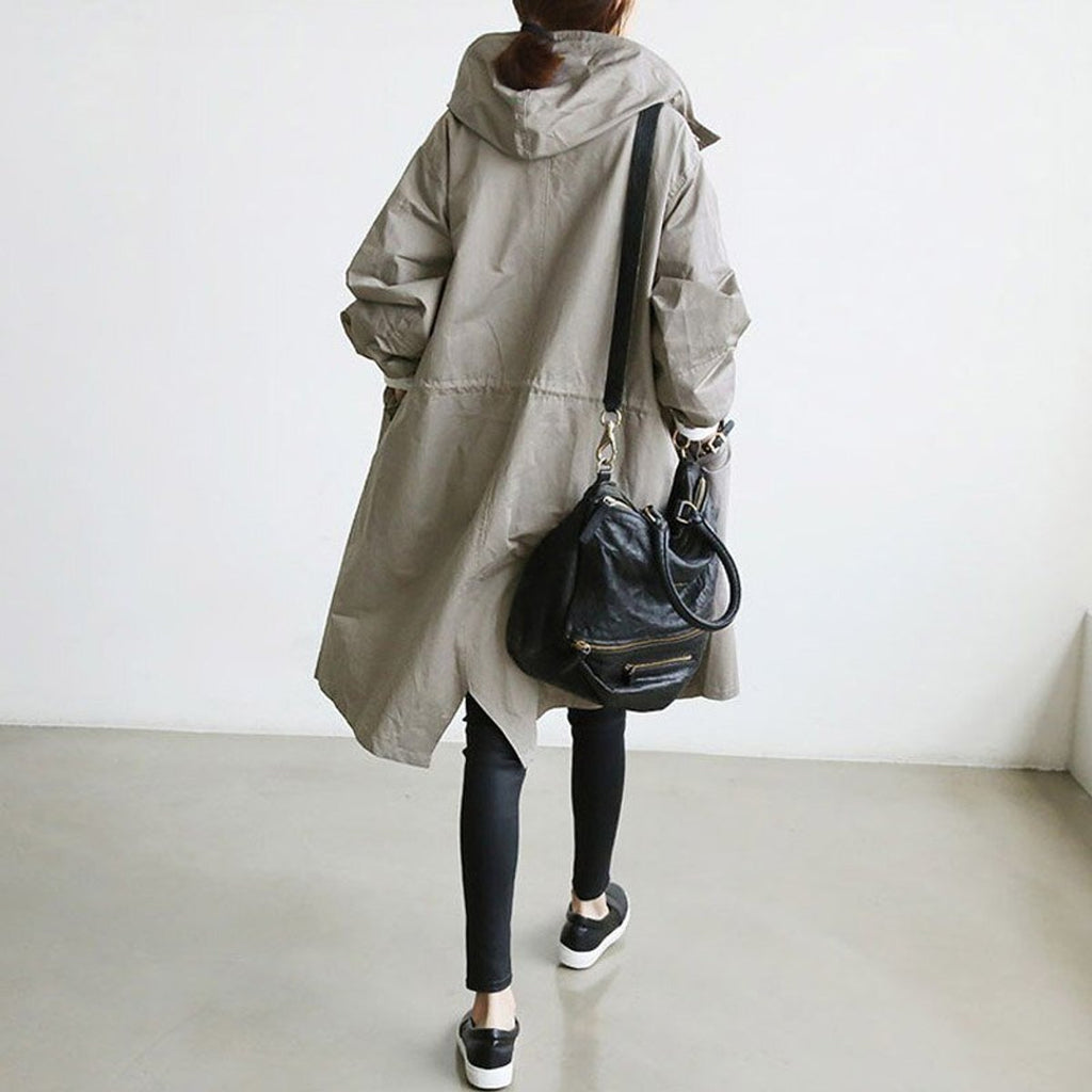 Women's Water-Resistant Oversized Trench Coat