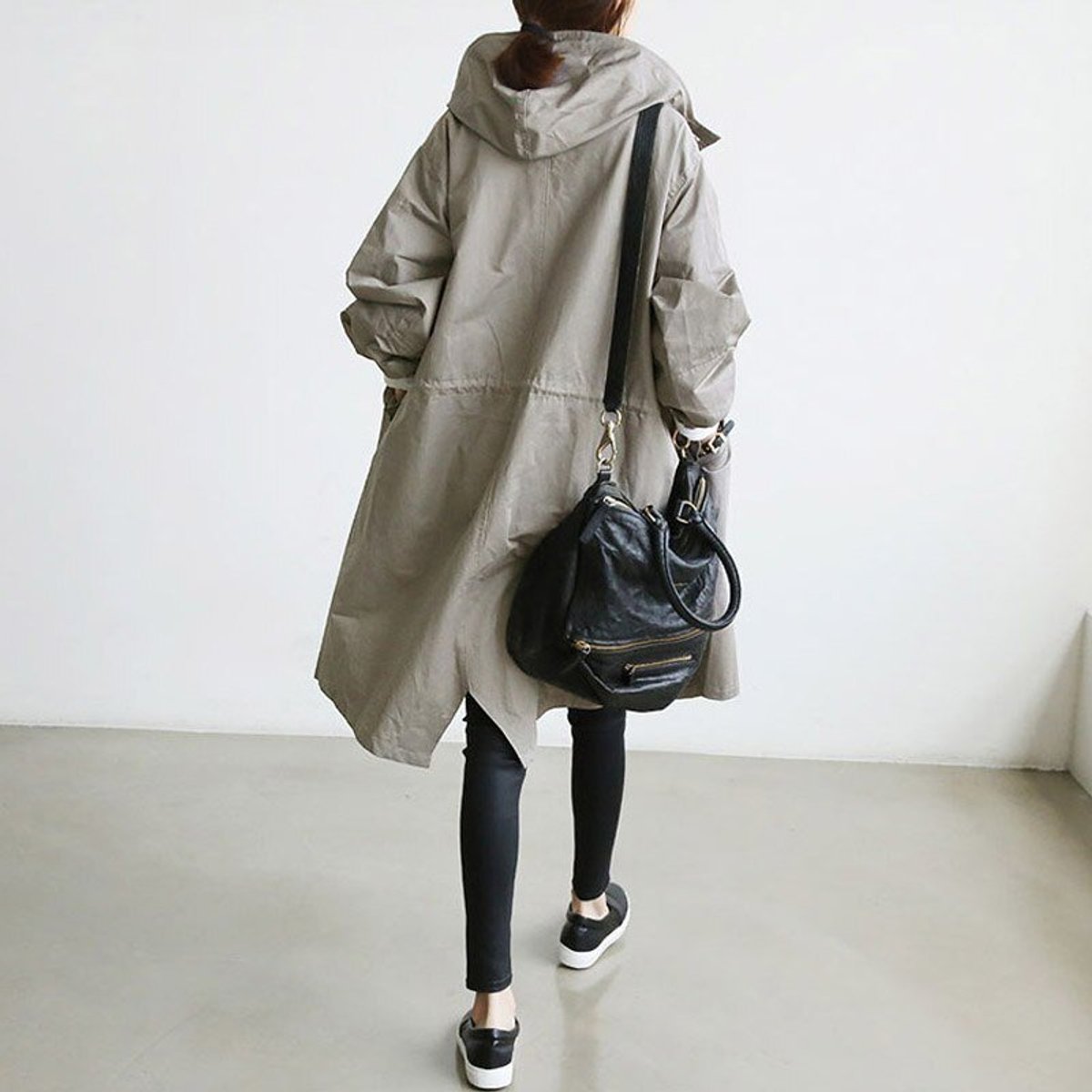 Women's Water-Resistant Oversized Trench Coat