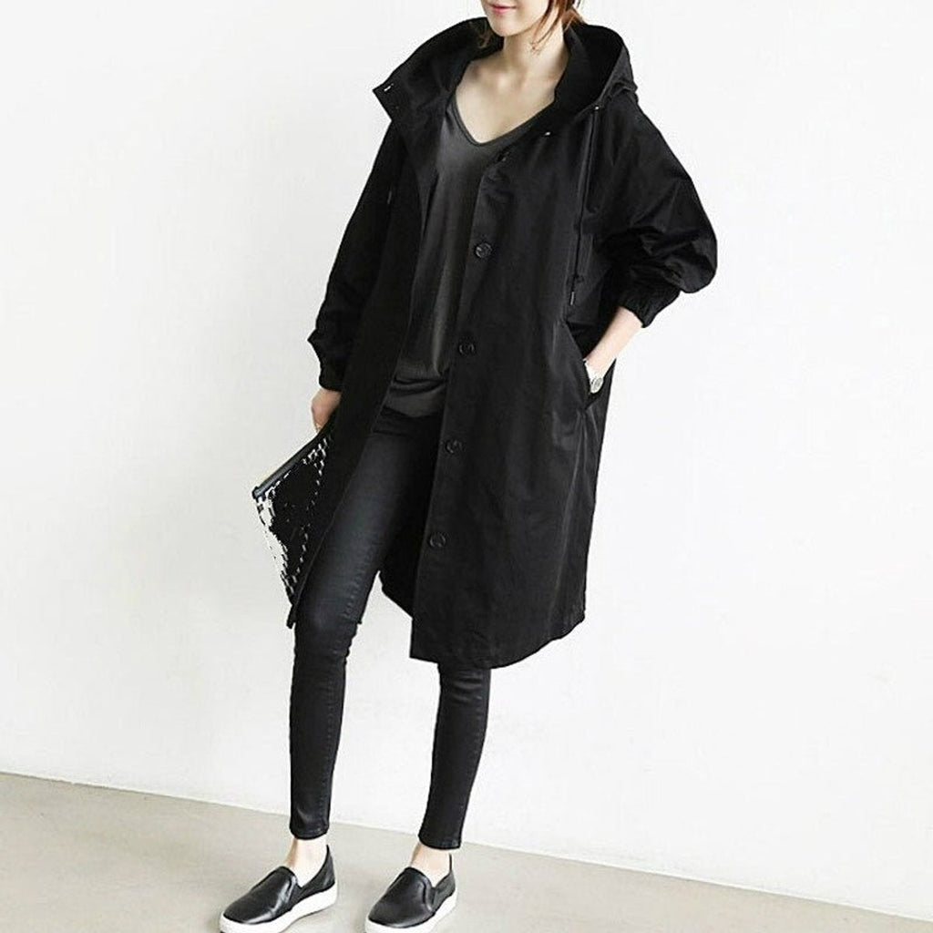 Women's Water-Resistant Oversized Trench Coat