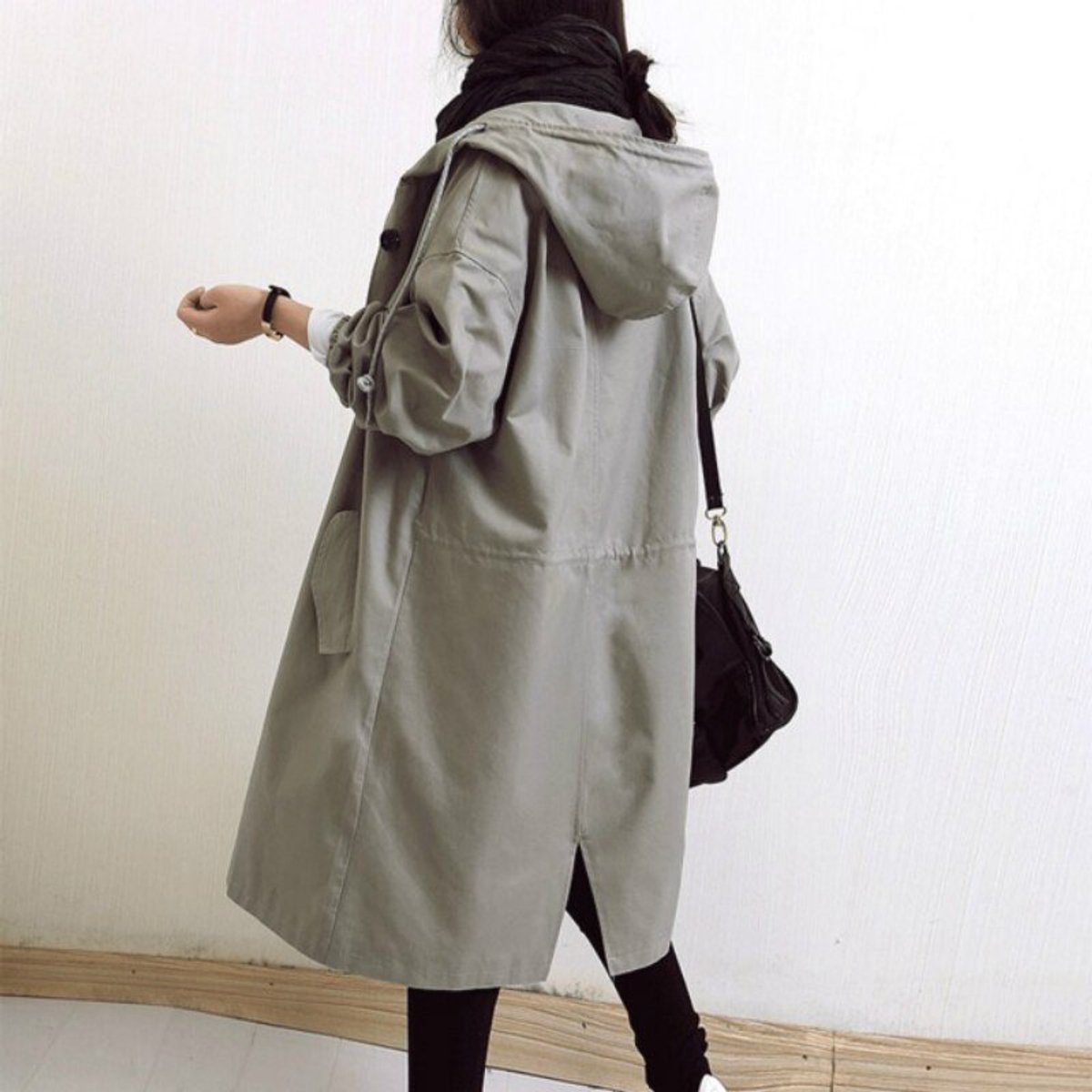 Women's Water-Resistant Oversized Trench Coat