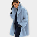 Women's Longline Wide-Collar Overcoat