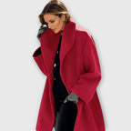 Women's Longline Wide-Collar Overcoat