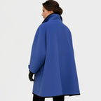 Women's Contrast-Trim Wool-Blend Coat