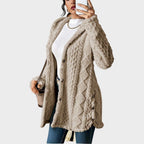 Women's Hooded Plush Cardigan
