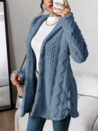 Women's Hooded Plush Cardigan
