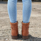 Women's Quilted Leather Ankle Boots