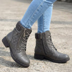Women's Quilted Leather Ankle Boots