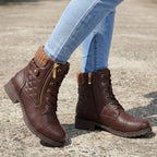 Women's Quilted Leather Ankle Boots