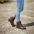 Women's Quilted Leather Ankle Boots
