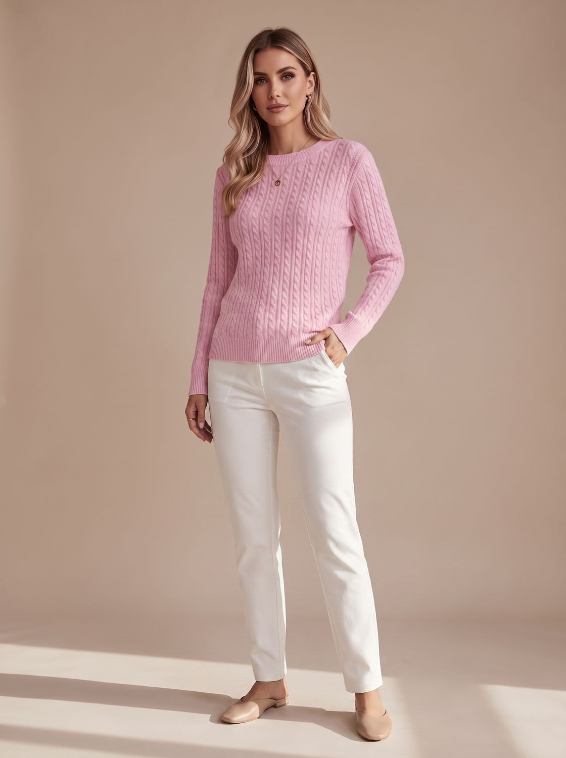 Women's Relaxed Cable Knit Jumper