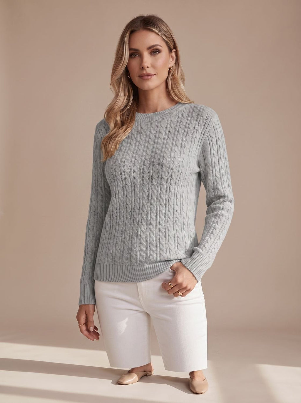 Women's Relaxed Cable Knit Jumper