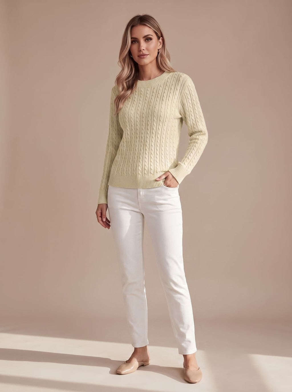 Women's Relaxed Cable Knit Jumper