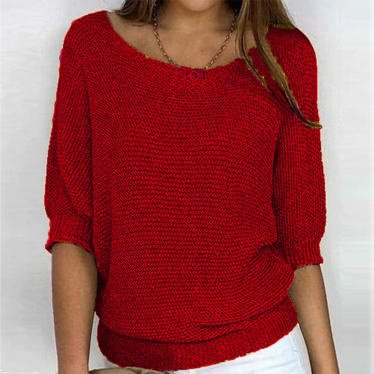 Women's Batwing-Sleeve Knit Pullover