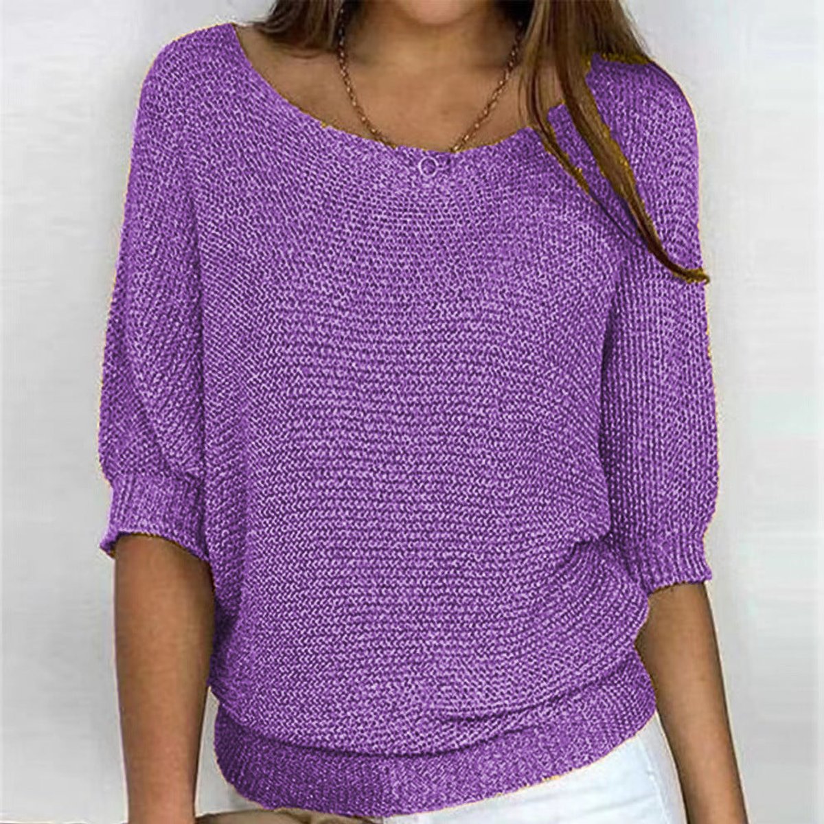 Women's Batwing-Sleeve Knit Pullover