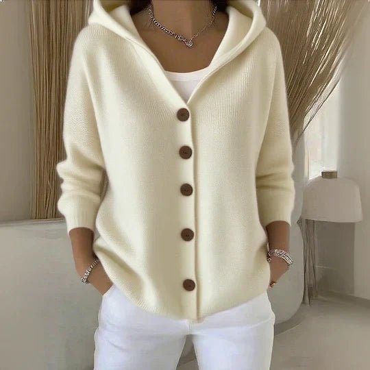 Women's Hooded Button-Front Cardigan