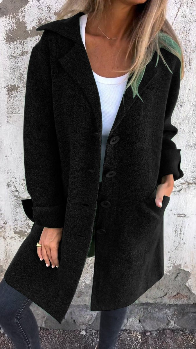 Women's Longline Lapel Overcoat