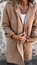 Women's Longline Lapel Overcoat