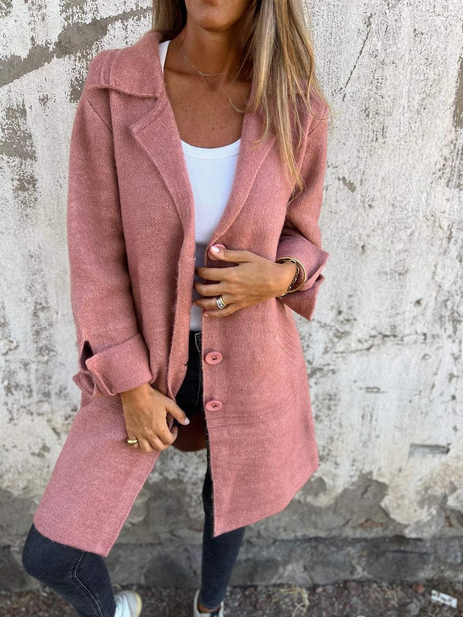 Women's Longline Lapel Overcoat