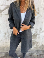 Women's Longline Lapel Overcoat