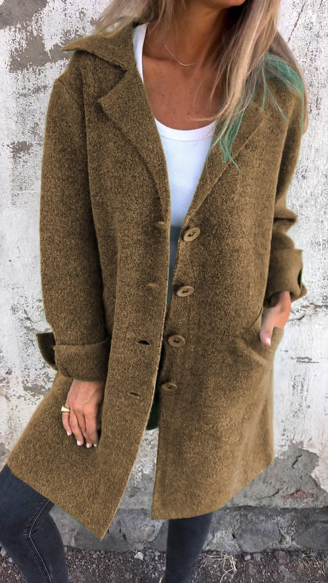 Women's Longline Lapel Overcoat