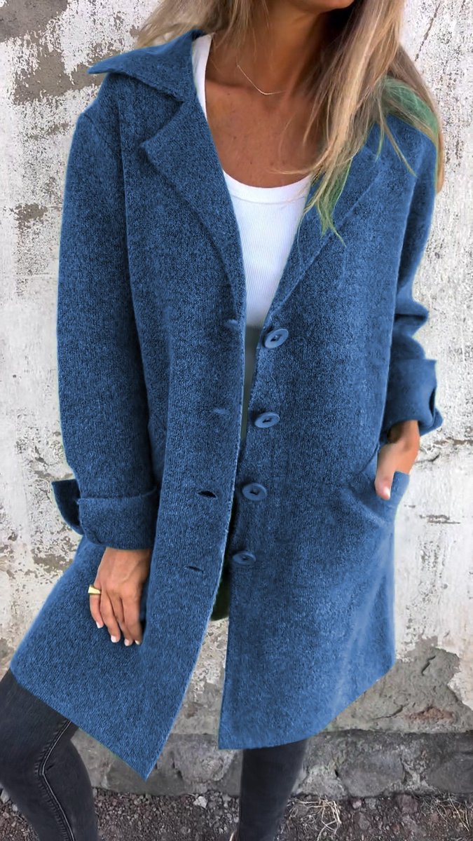 Women's Longline Lapel Overcoat