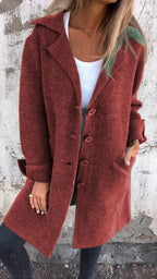 Women's Longline Lapel Overcoat