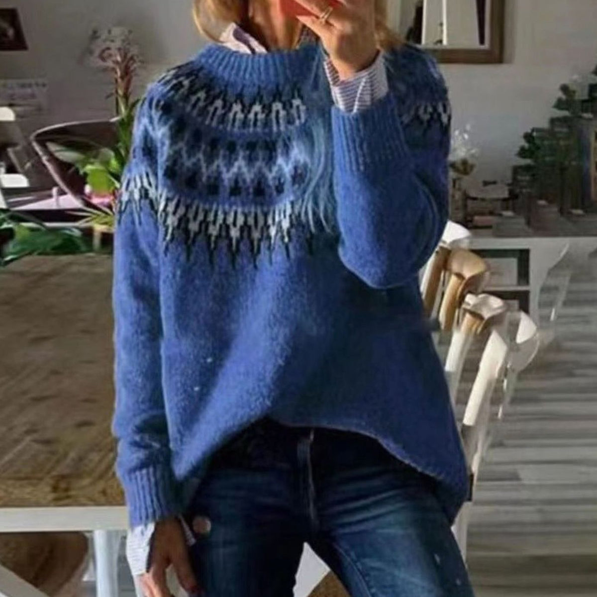 Women's Fair Isle Relaxed-Fit Jumper