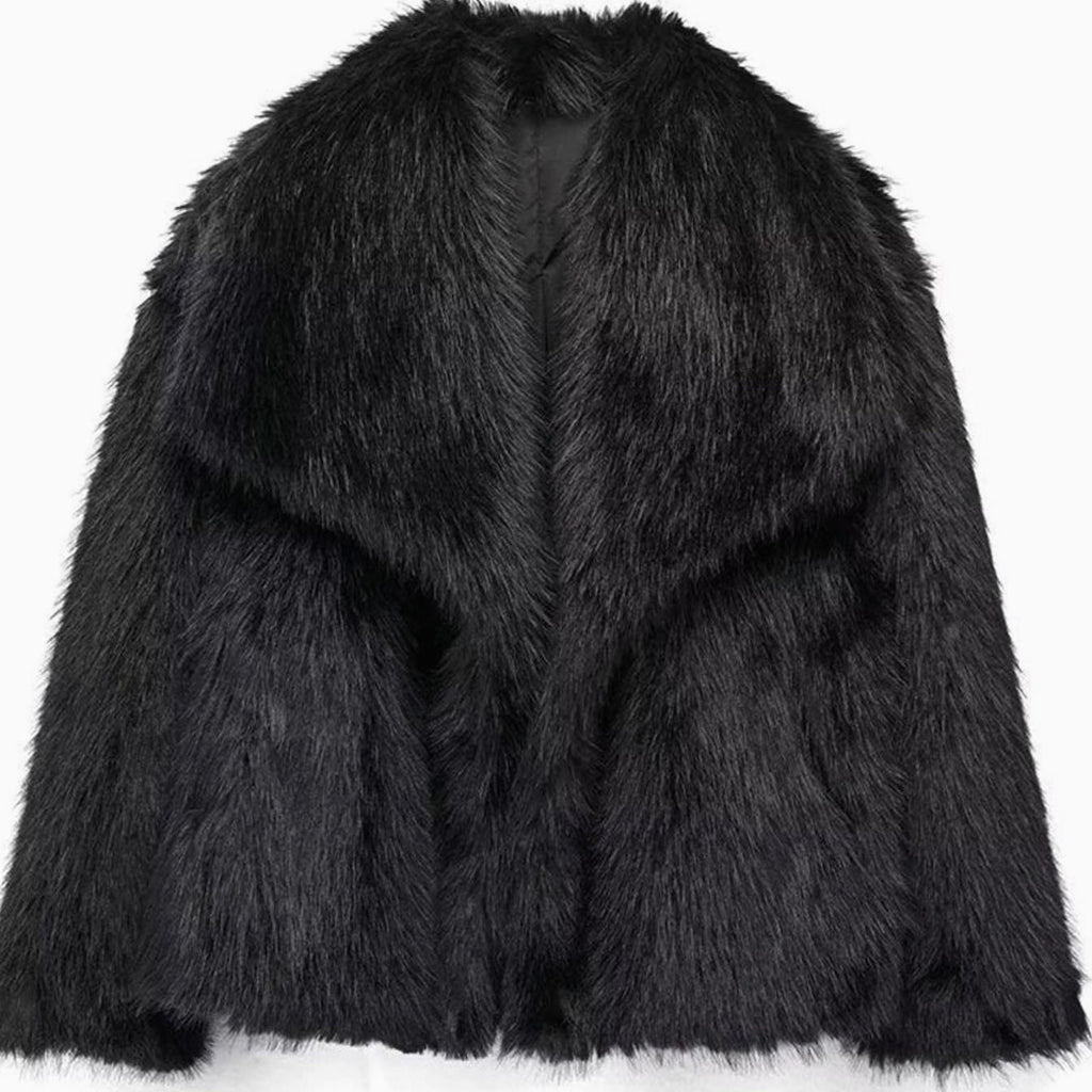 Women's Open-Front Faux Fur Jacket