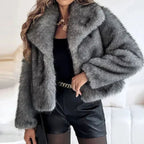 Women's Open-Front Faux Fur Jacket