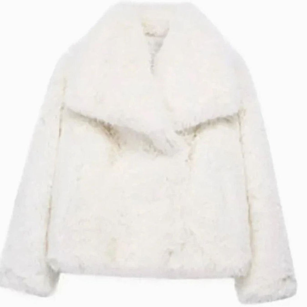 Women's Open-Front Faux Fur Jacket