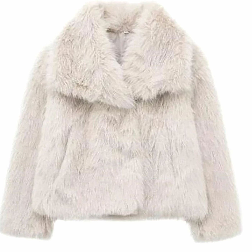 Women's Open-Front Faux Fur Jacket