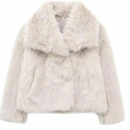 Women's Open-Front Faux Fur Jacket